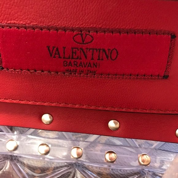 NEW VALENTINO PLEXI ROCKSTUD SPIKE BAG MEDIUM - Picture 7 of 7